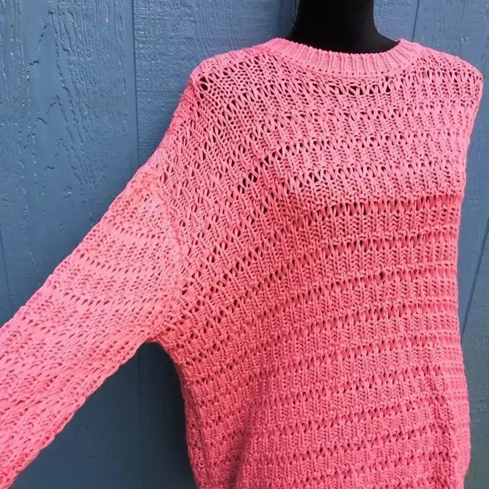NWT Anine Bing Juliette Loose Knit Pink Sweater S